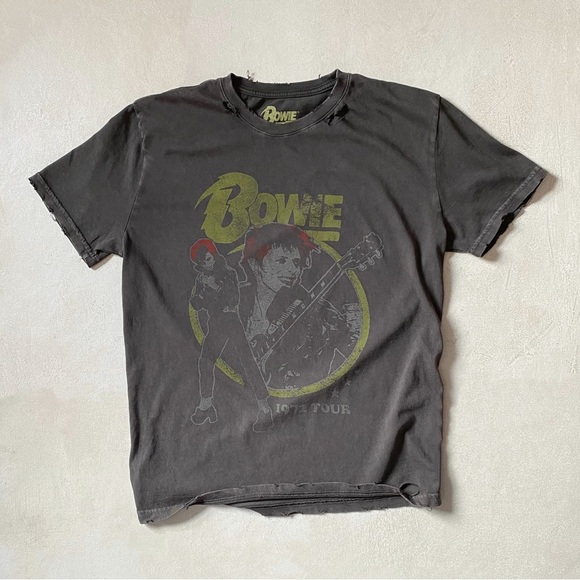 David Bowie Other - David Bowie 1972 Tour Reworked Destroyed Torn Up Retro Vintage Wash Band T-Shirt